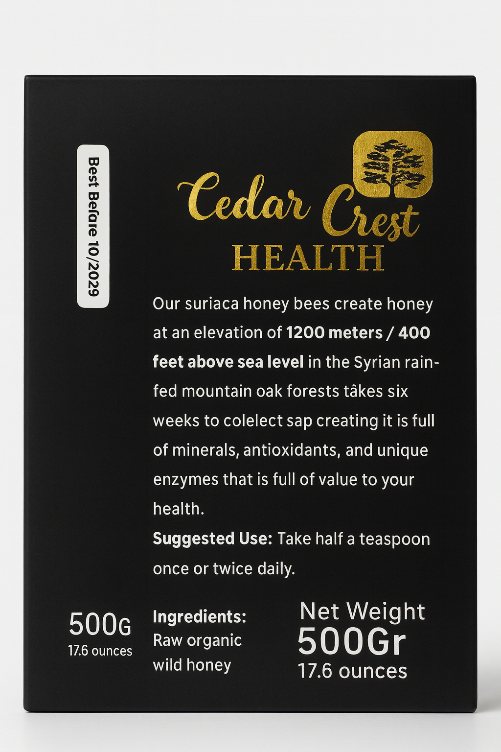 Cedar Crest Health Wild Mountain Oak Honey