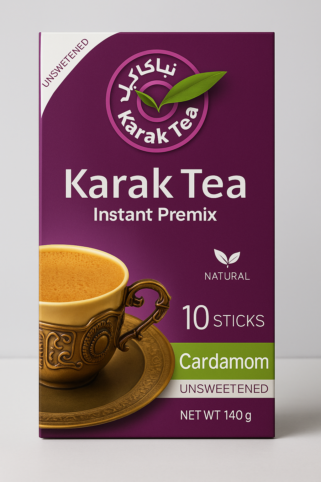 Karak Tea – Cardamom Instant Premix (Unsweetened)